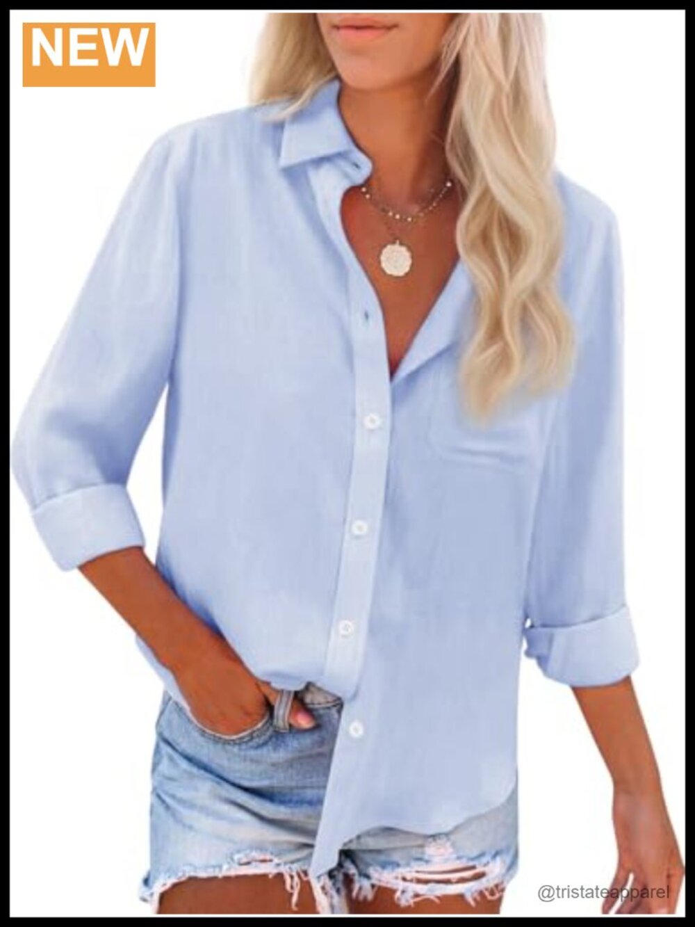 Cotton Button Down Shirts for Women Long Sleeve Oxford Dress Shirts Blouses Tops